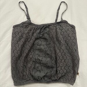Grey floral Hollister tank top (Medium)